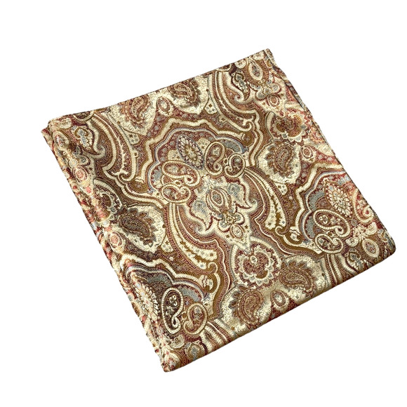 Springmaid Beautiful Fabric Shower Curtain Vintage 90s Gold Red Blue Print 70x72 - Picture 1 of 7